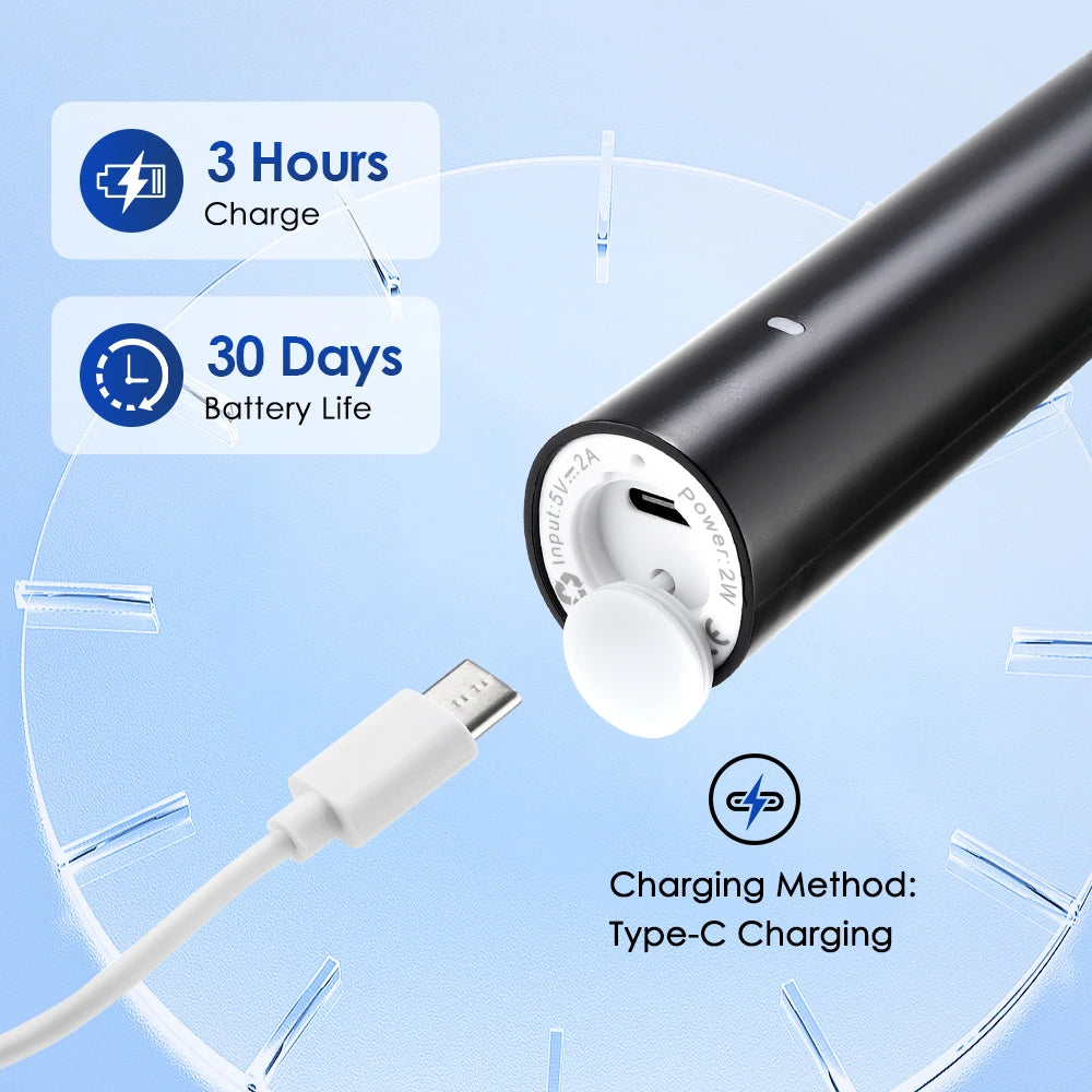 Afdeal Rechargeable Rotary Electric Toothbrush With Smart Timer
