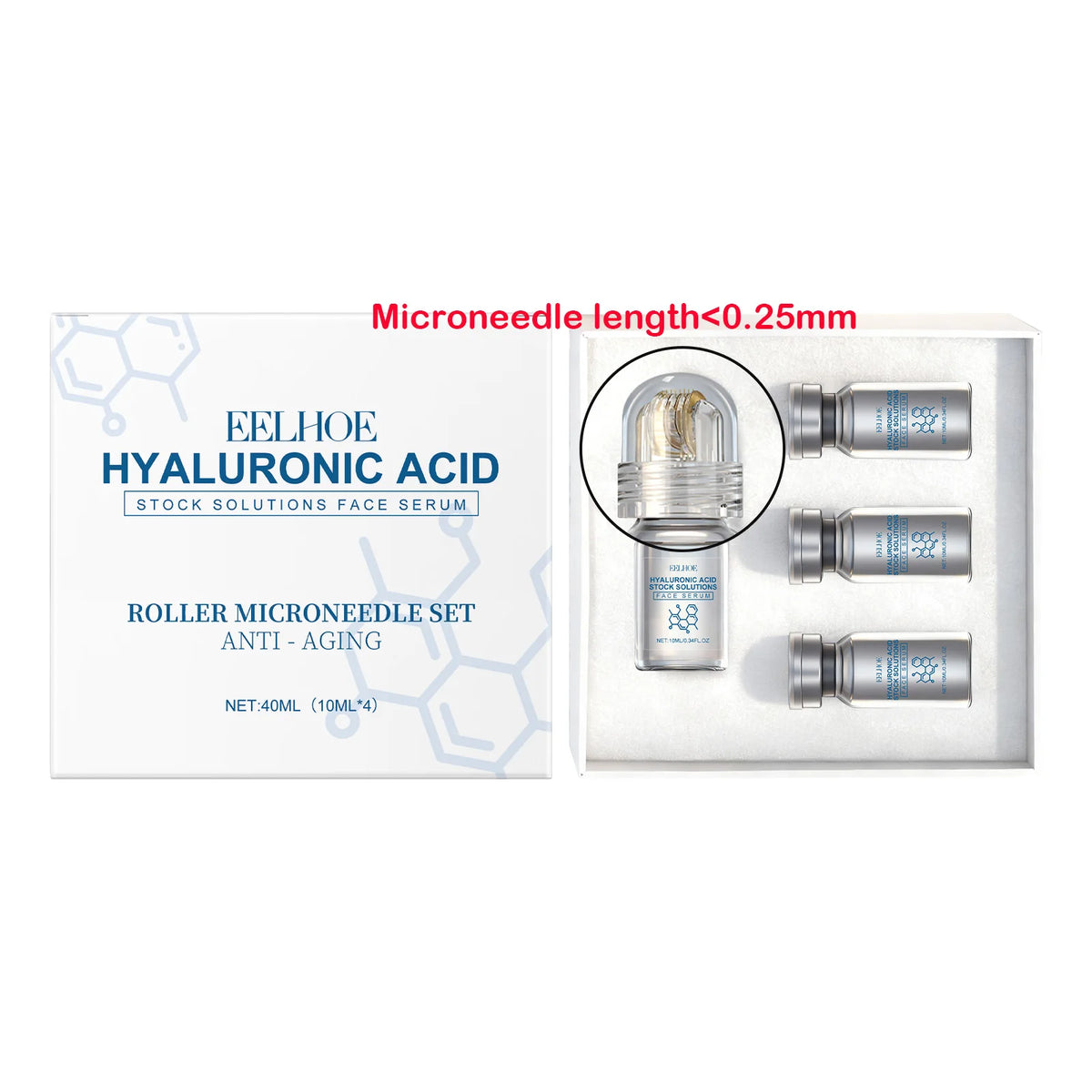 Eelhoe Hyaluronic Acid Roller Microneedle Anti Wrinkle Serum