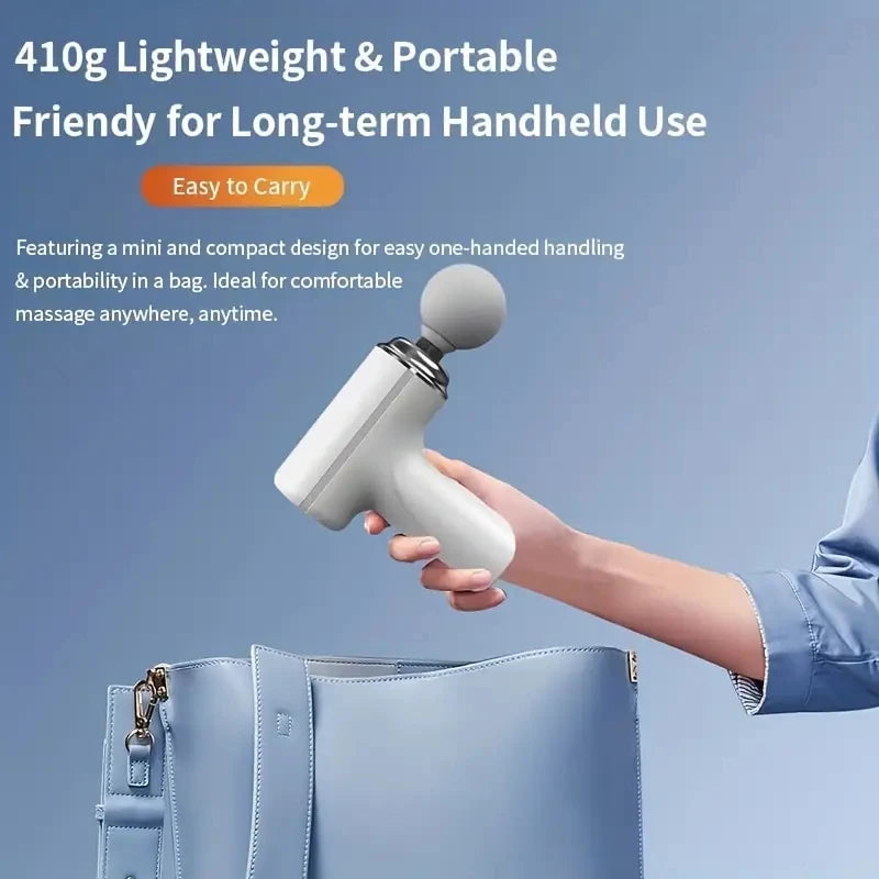 Six Speed Electric Fascia Massage Gun With Four Adjustable Heads