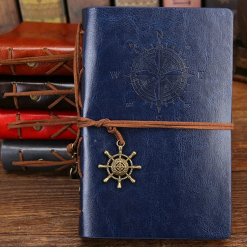 Vintage PU Leather Spiral Journal With Replaceable Pages