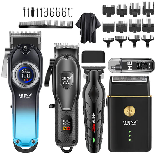 Hiena Professional Cordless Hair Clippers And Trimmer Kit
