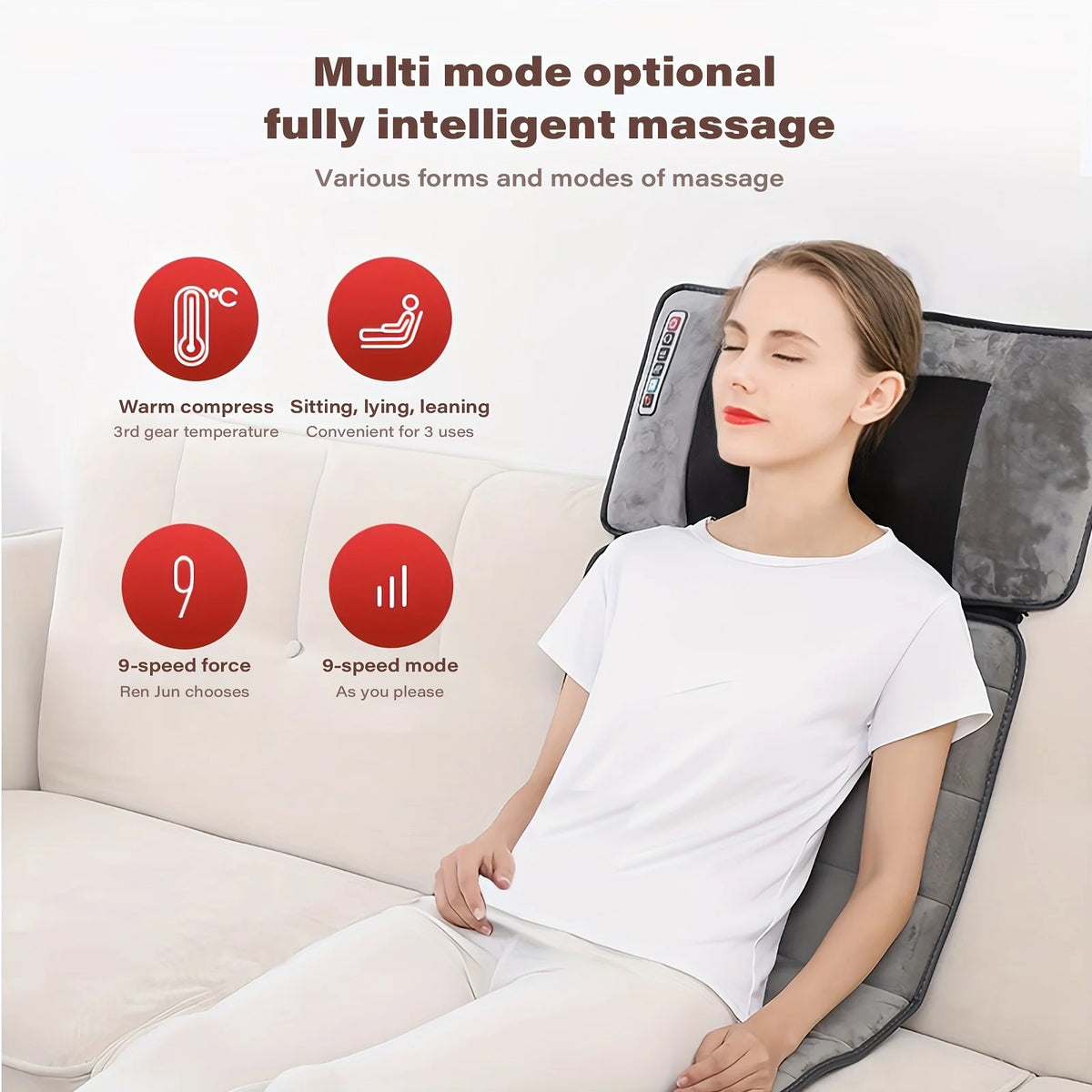 Ekmoey Full Body Massager Mat With Heat And Shiatsu Vibration