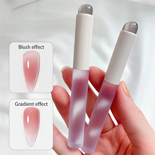 Silicone Nail Art Brush Round Head Gel Cuticle Care Tool