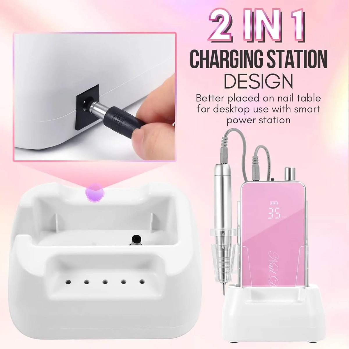 Makartt Professional Rechargeable Electric Nail Drill Machine