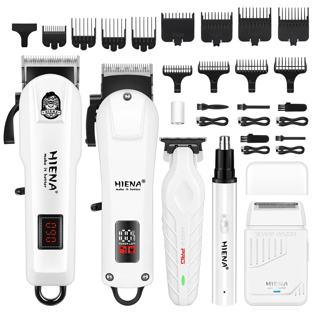 Hiena Rechargeable Electric Hair Clippers And Nose Ear Trimmer