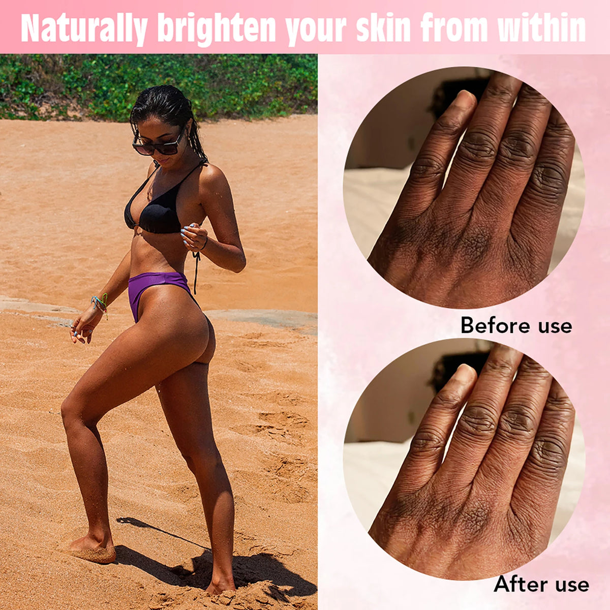 AILKE Vitamin C Glutathione Brightening Body Lotion Whitening Glowing Skin