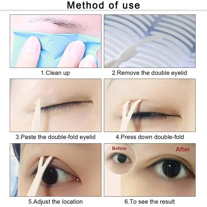 Invisible Self Adhesive Double Eyelid Tape With Application Tool