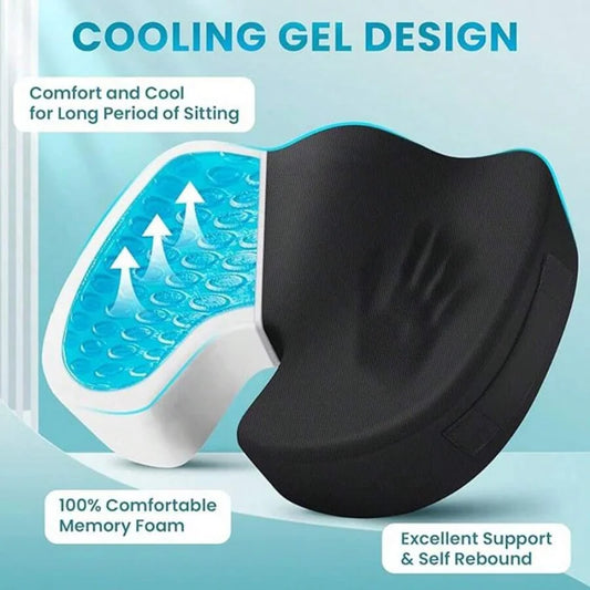 Ergonomic Gel Office Chair Cushion Sciatica Tailbone Pain Relief Breathable