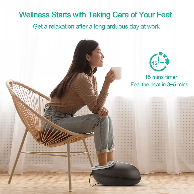 Medcursor Electric Shiatsu Foot Massager With Heating Rollers