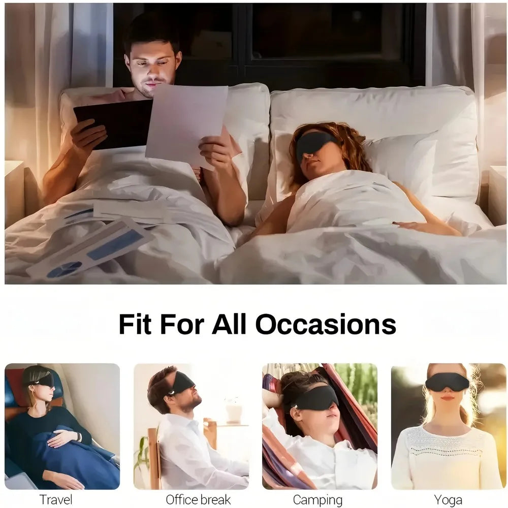 Breathable 3D Memory Foam Sleep Eye Mask With Adjustable Straps