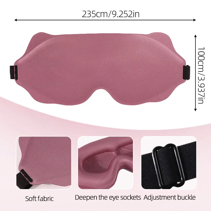 Professional 3D Contoured Sleep Eye Mask For Restful Nights