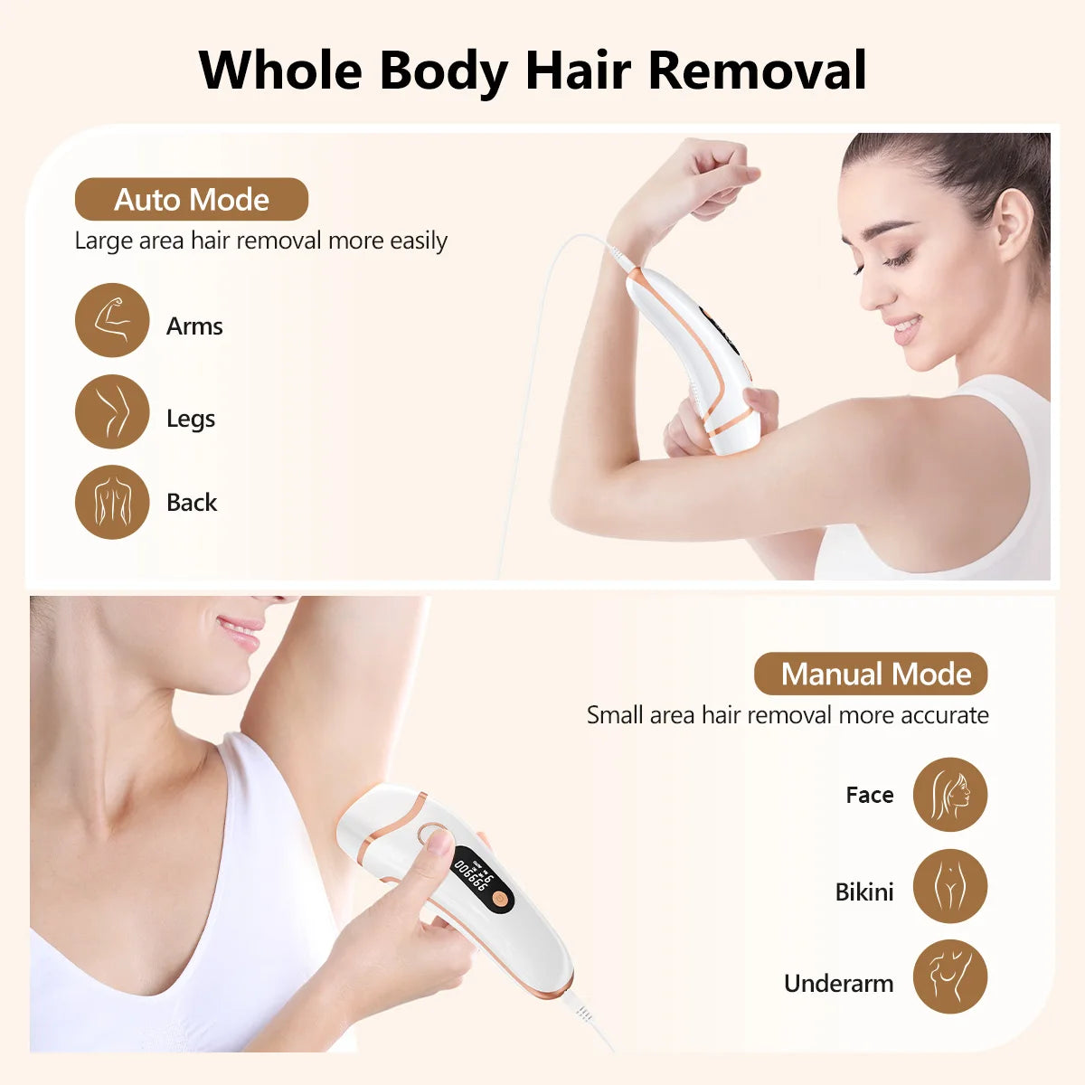Totmizby IPL Epilator For Painless Permanent Laser Hair Removal