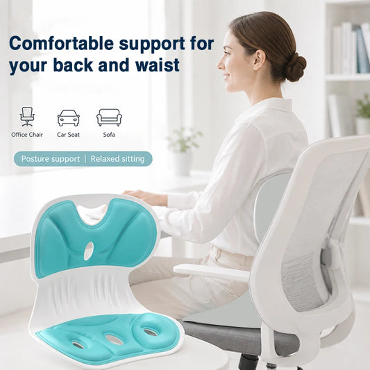 Portable Integrated Backrest Seat Cushion For Office And Travel