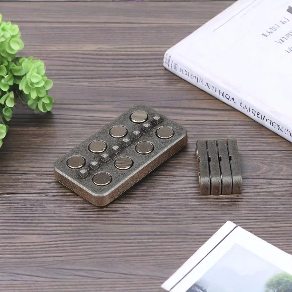 Premium Metal Fidget Push Card Magnetic Sensory Decompression Toy