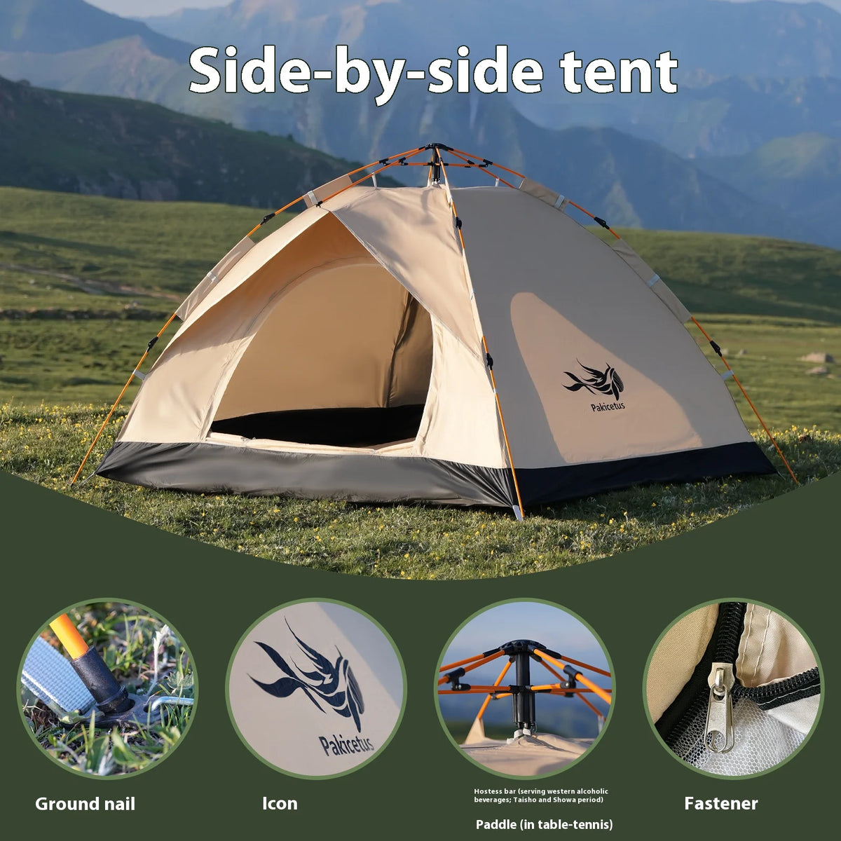 Pakicetus Instant Portable Outdoor Camping Shelter For Family Use