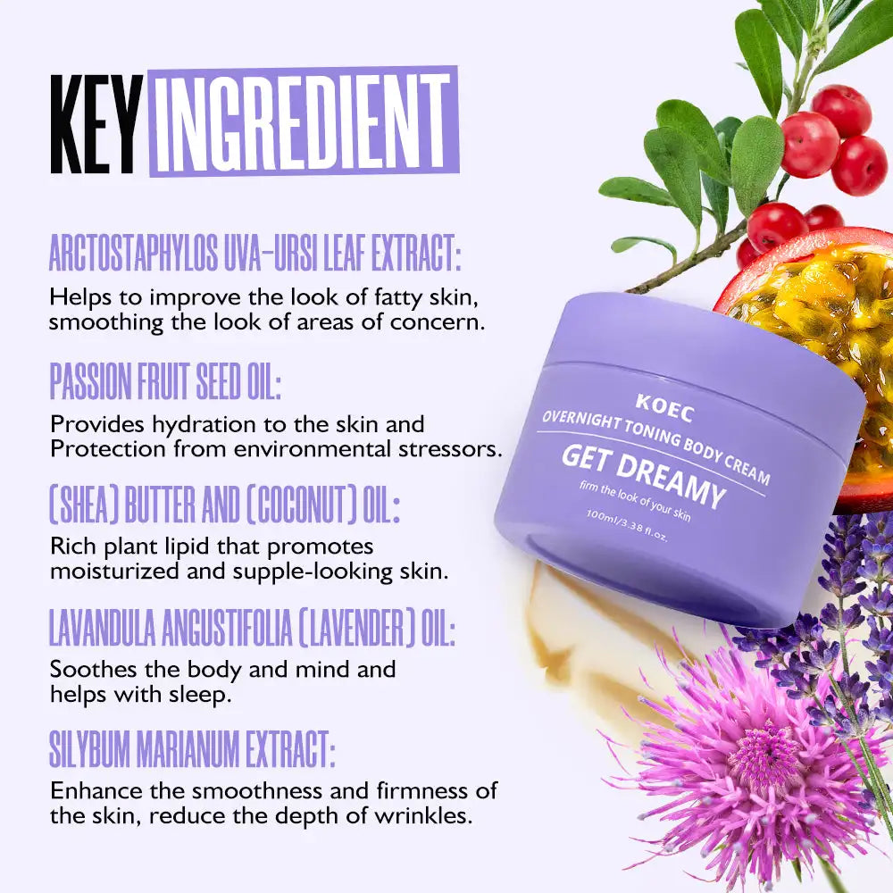 Overnight Toning Body Cream Infused With Botanical Oils