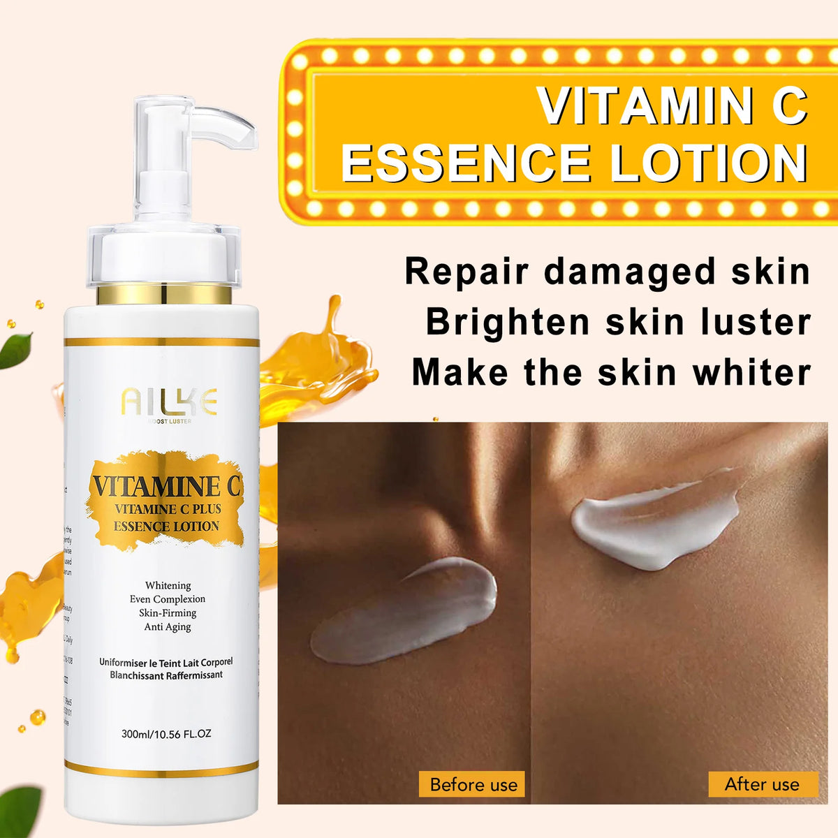 AILKE Vitamin C Body Cream Hydrates Skin And Reduces Spots
