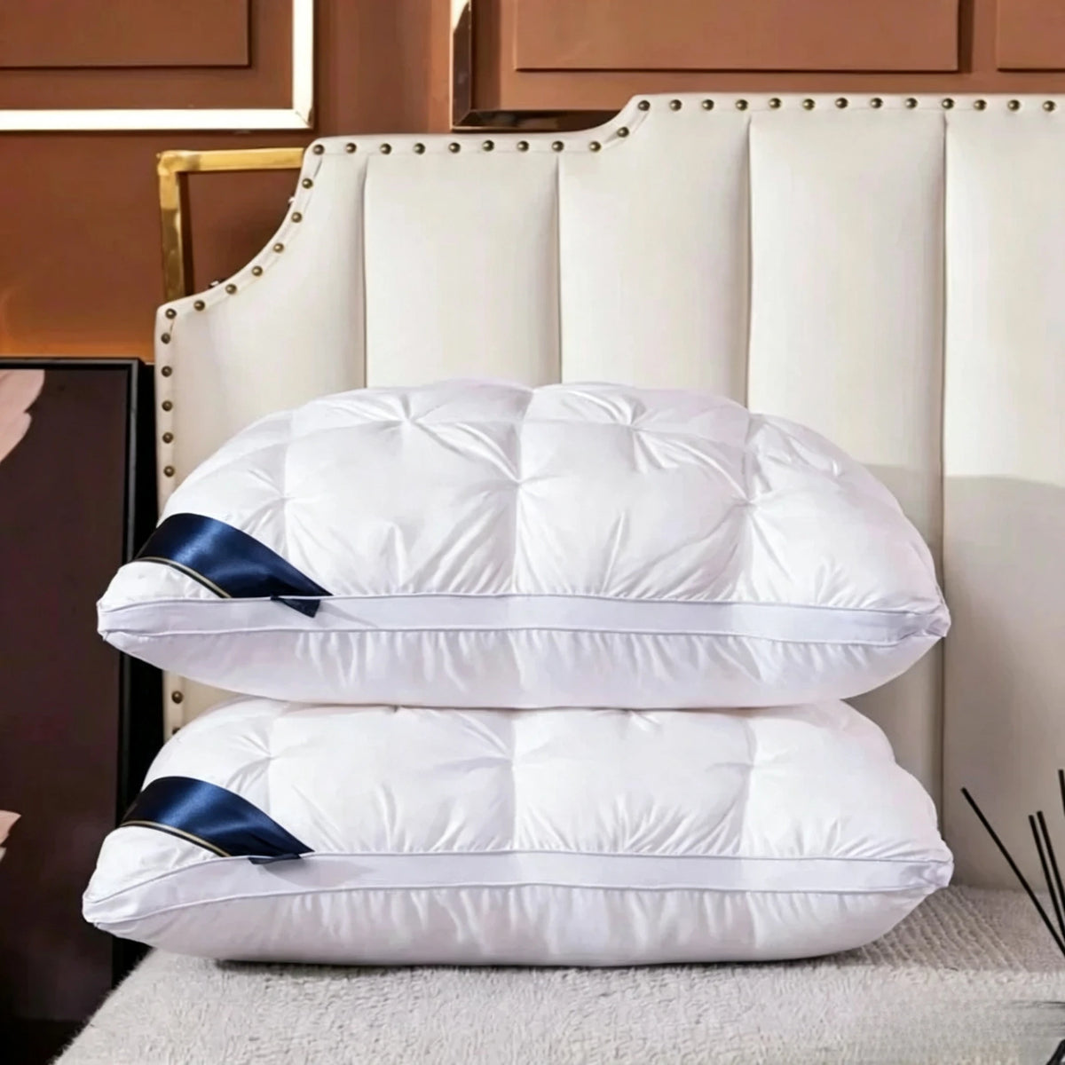 Premium Supportive Rectangular Neck Pillow For Restful Sleep