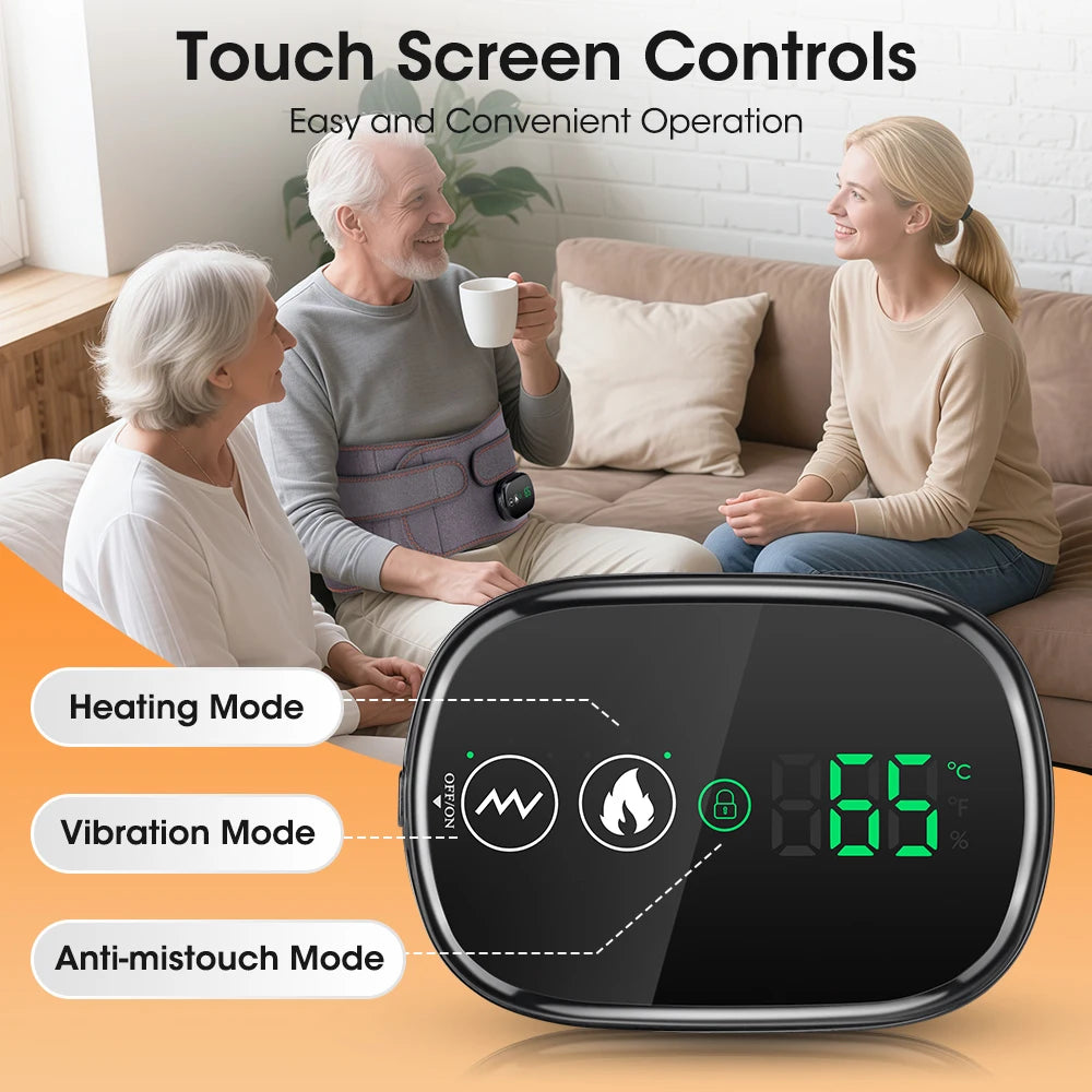 Hailicare Electric Heating Waist Massager With Vibration Heat Belt