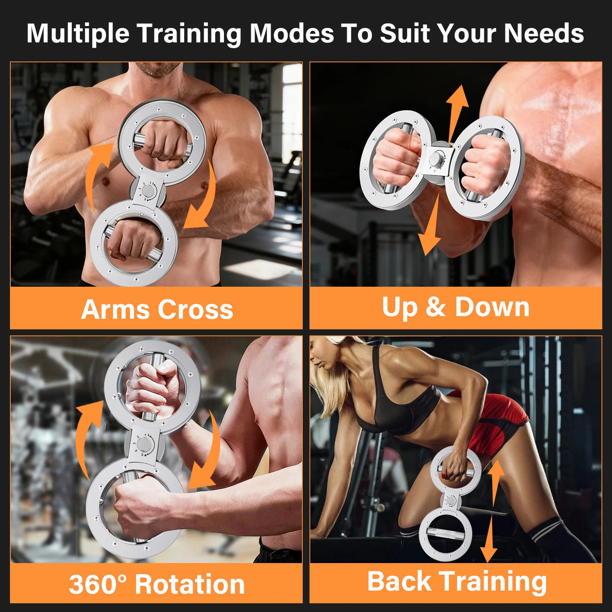 Multifunctional Forearm Grip Strength Trainer With Rotator Exercise