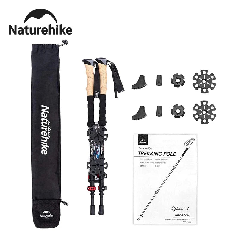 Naturehike Ultralight Carbon Fiber Trekking Poles For Outdoor Adventures