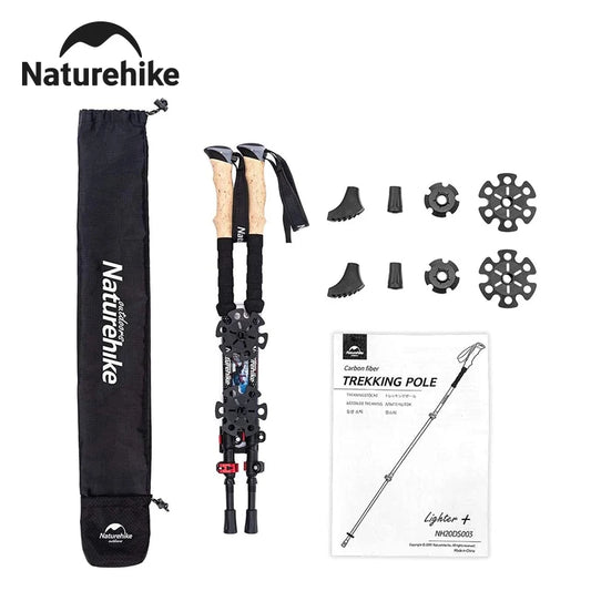 Naturehike Ultralight Carbon Fiber Trekking Poles For Outdoor Adventures