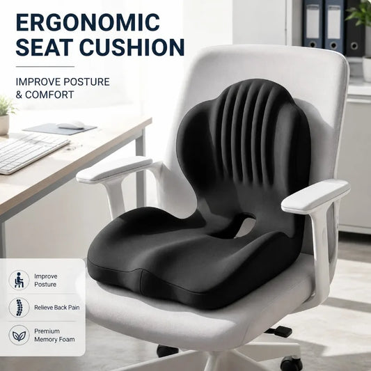 Ergonomic Memory Foam Coccyx Cushion For Sciatica Relief Posture Correction