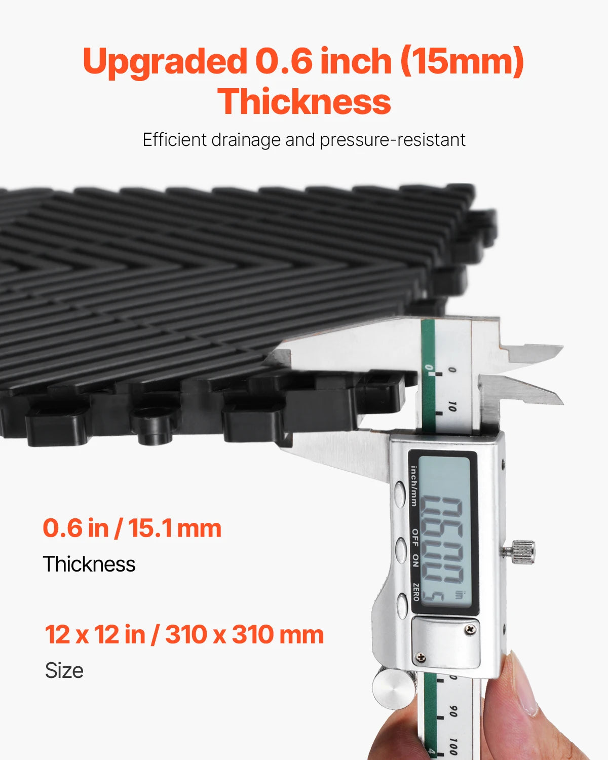 SucceBuy Interlocking Non-Slip Drainage Floor Tiles for Shower
