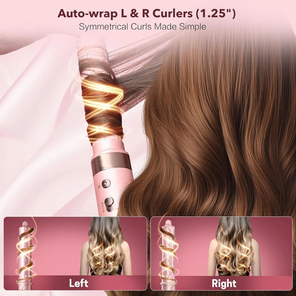 Mythsight 6-In-1 Auto-Wrap Hot Air Hair Styler Brush