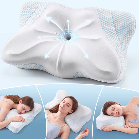 JHK Ergonomic Memory Foam Cervical Pillow With Cooling Cover