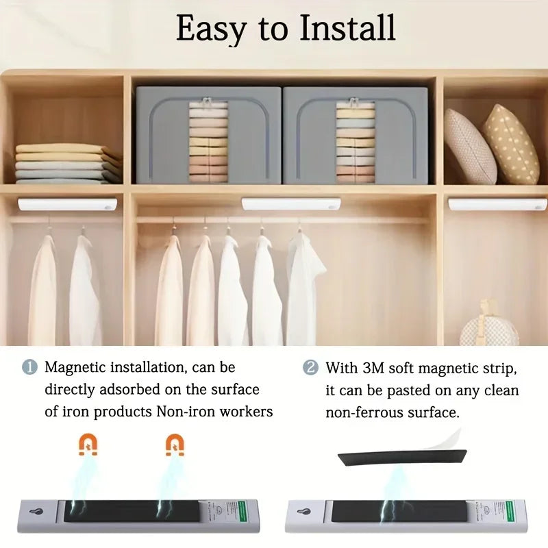 Motion Sensor Rechargeable LED Under Cabinet Light For Kitchen