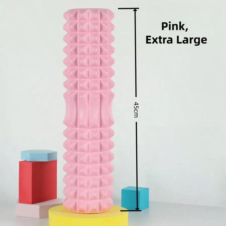Textured Foam Yoga Roller For Muscle Relaxation And Fitness