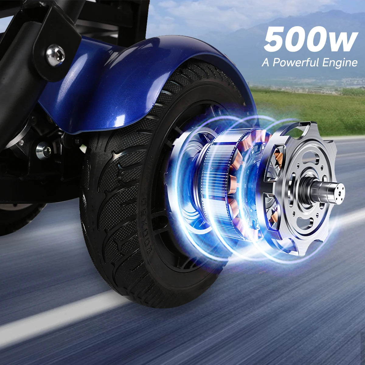 Adult Electric Mobility Scooter Equipped With Powerful Dual Motors