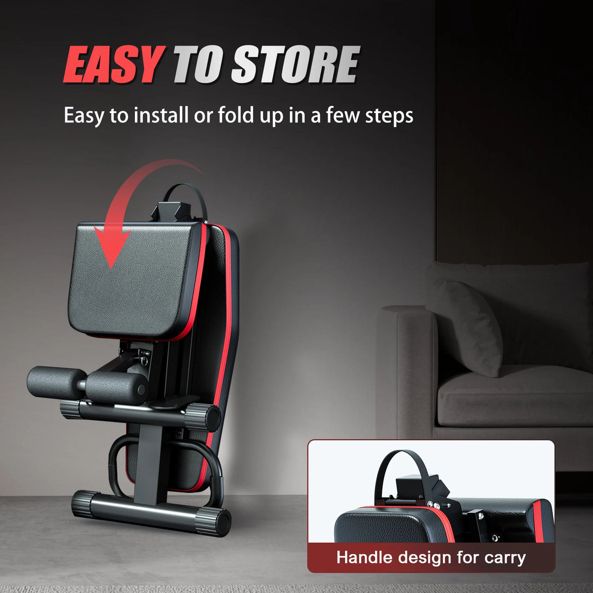 Foldable Adjustable Dumbbell Weight Bench For Strength Training