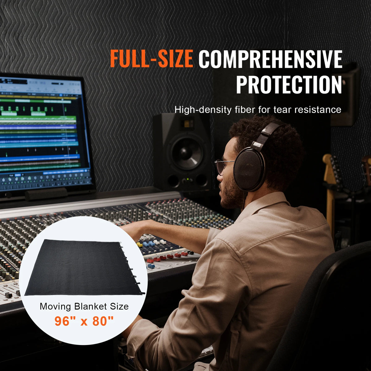 Acoustic Soundproof Blanket With Grommets For Door Noise Blocking