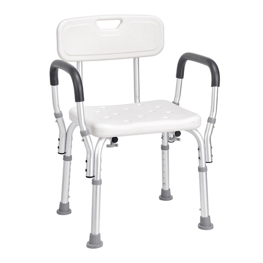 Adjustable Shower Chair With Back And Non Slip Bath Seat