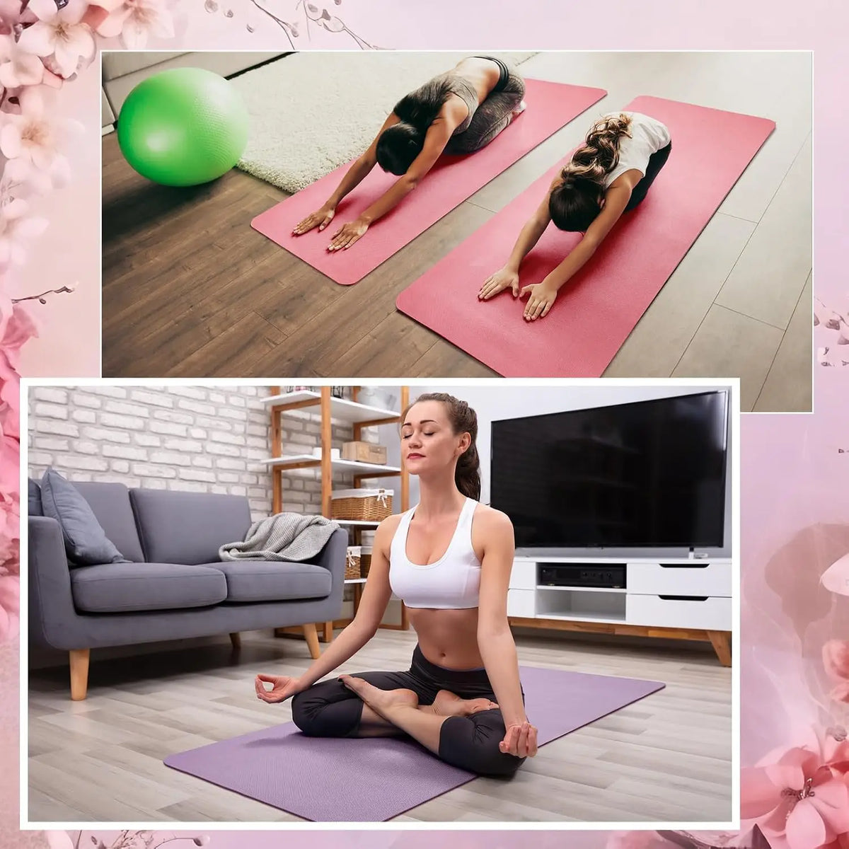 Non Slip Exercise Yoga Mat For Fitness And Home Workout
