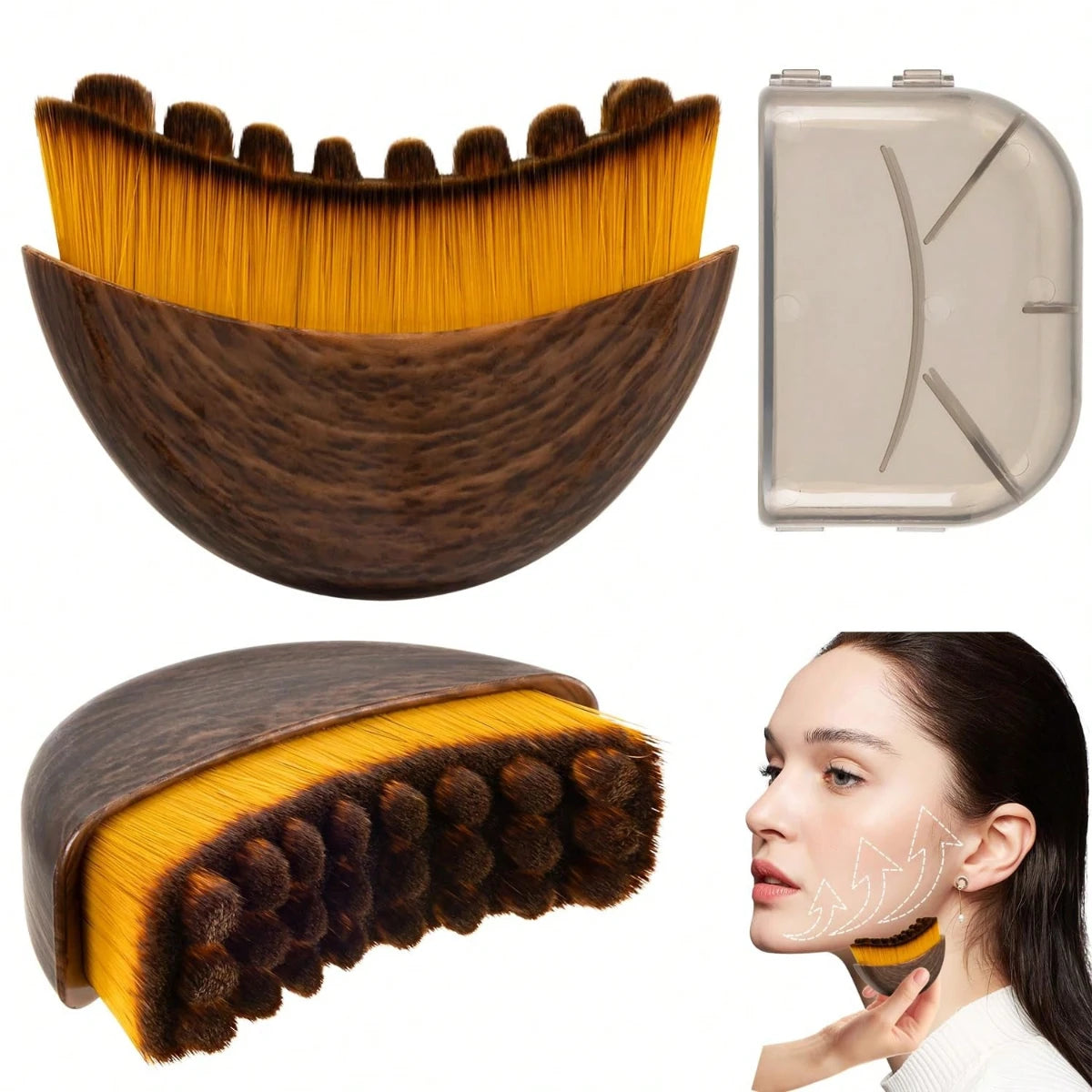 Professional Lymphatic Face Sculpting Brush For Chin And Jawline