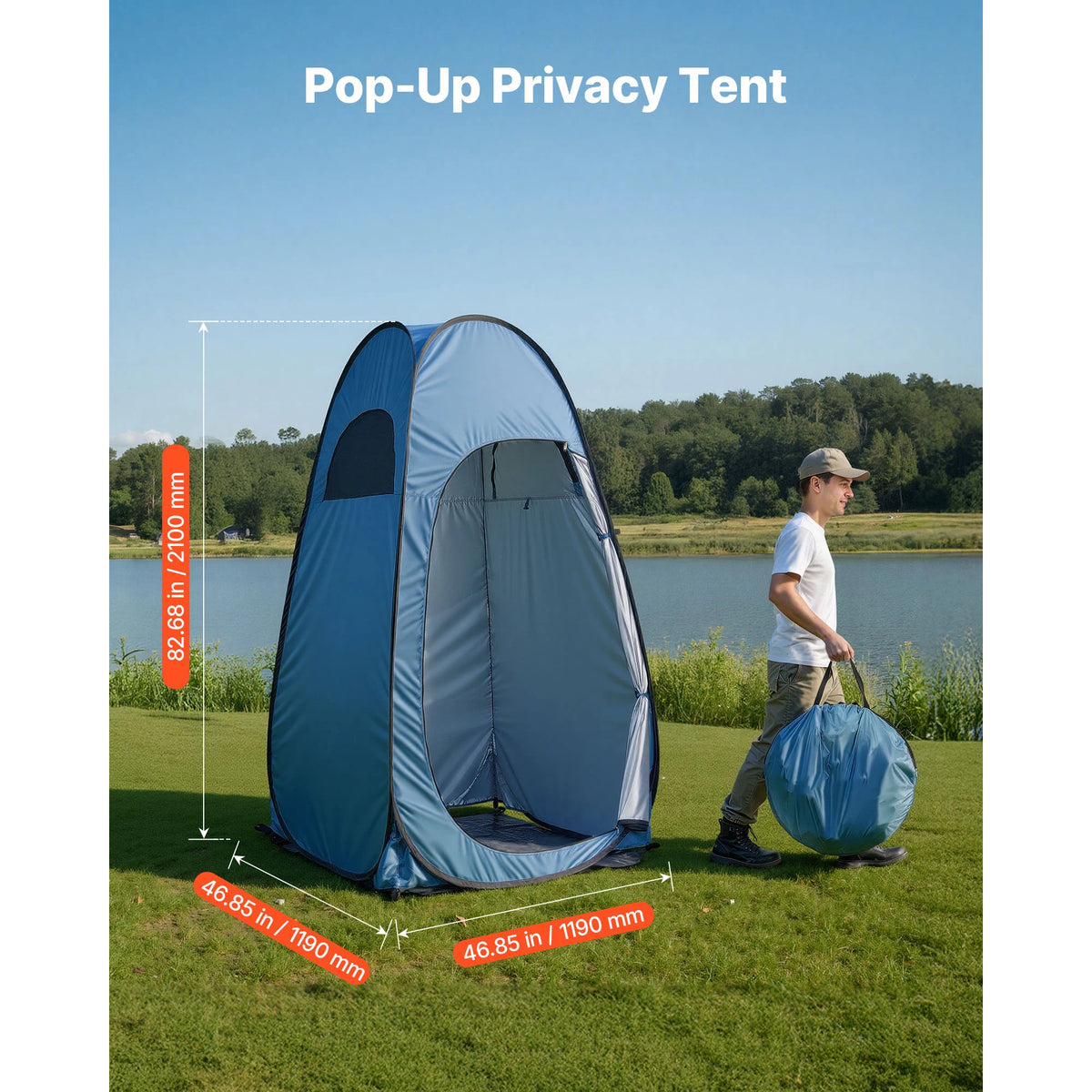 SucceBuy Portable Pop Up Shower Tent With Carry Bag