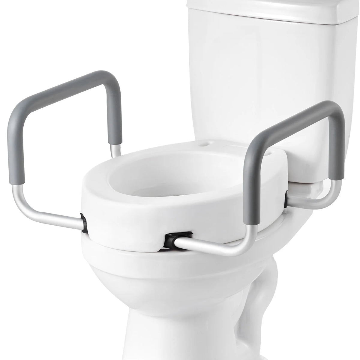 SucceBuy Raised Toilet Seat Riser With Padded Support Handles