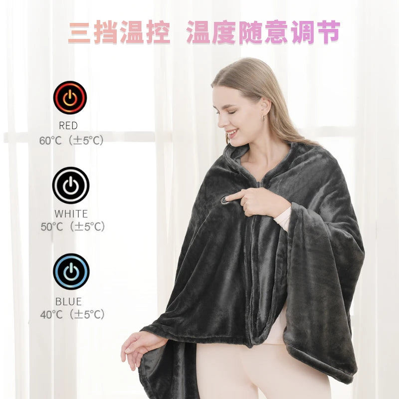 USB Heated Full Body Wearable Electric Seat Blanket Quick Heating