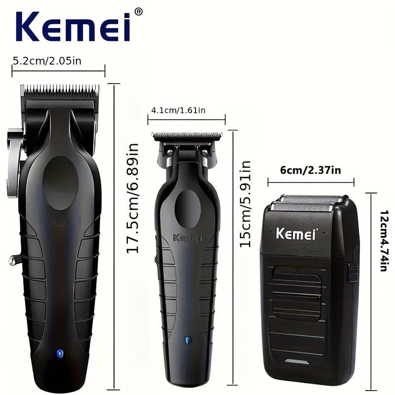Kemei Rechargeable Electric Hair Clipper Trimmer Shaver Kit