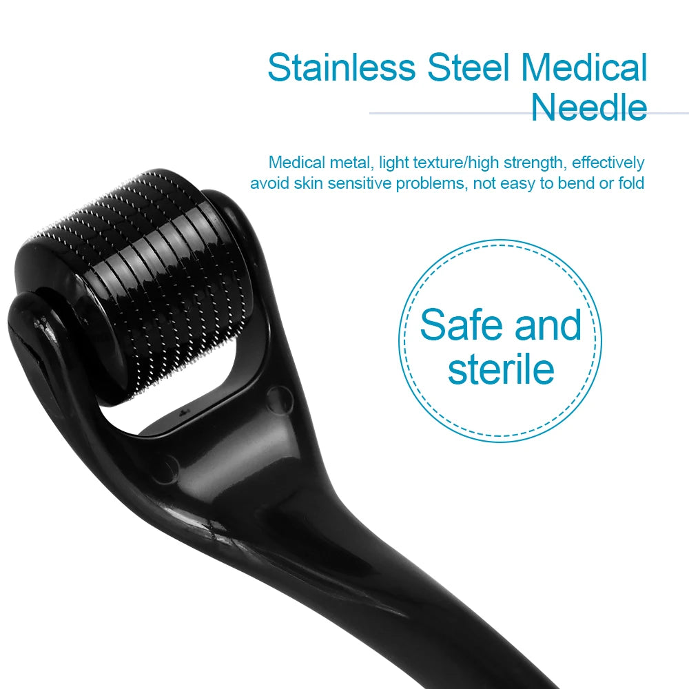 Premium Stainless Steel Dermaroller With 540 Needles For Beard Growth