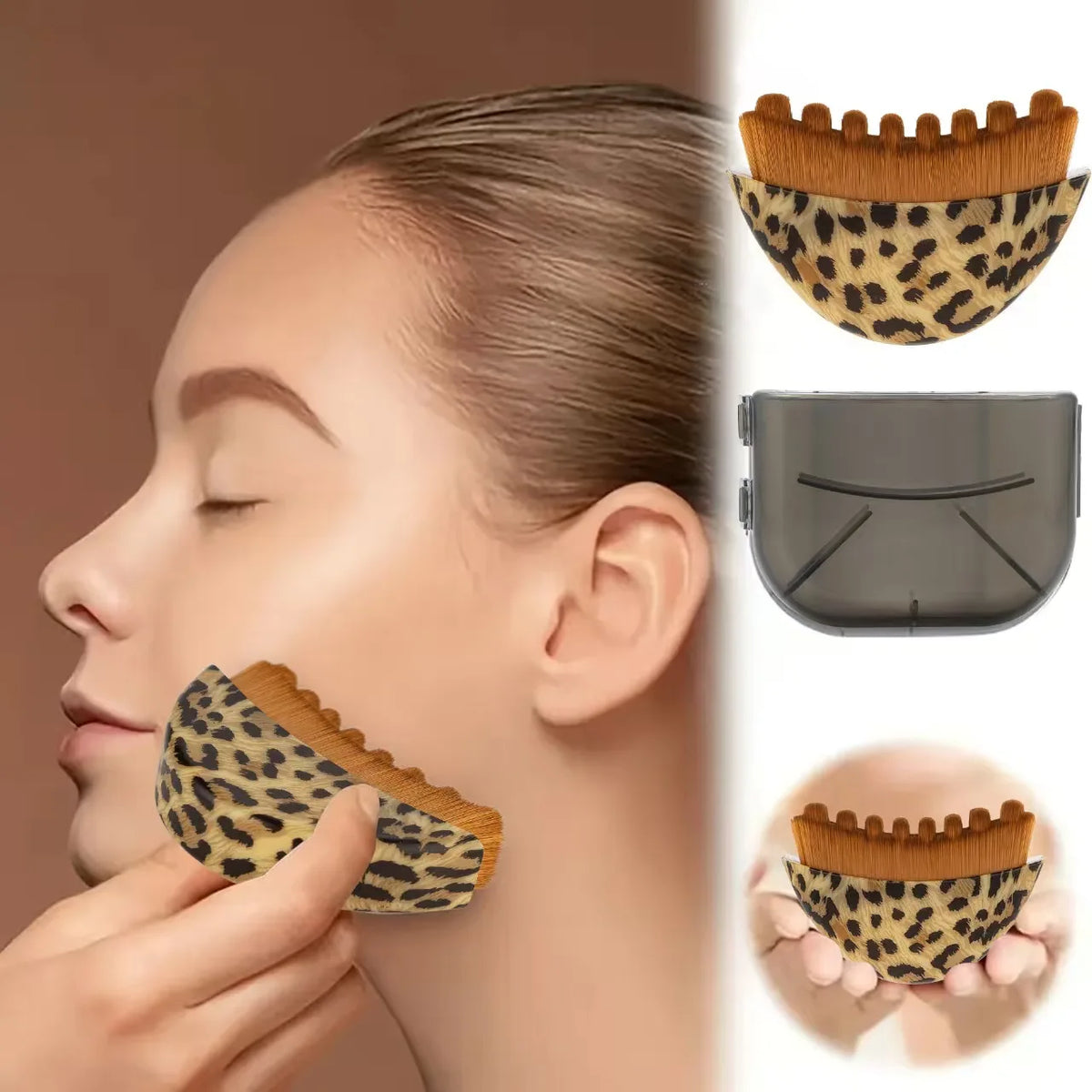 Facial Lymphatic Massage Brush With Storage Case For Beauty