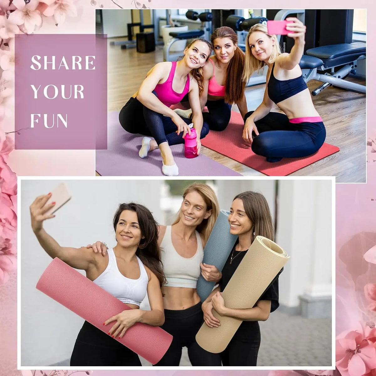 Non Slip Exercise Yoga Mat For Fitness And Home Workout