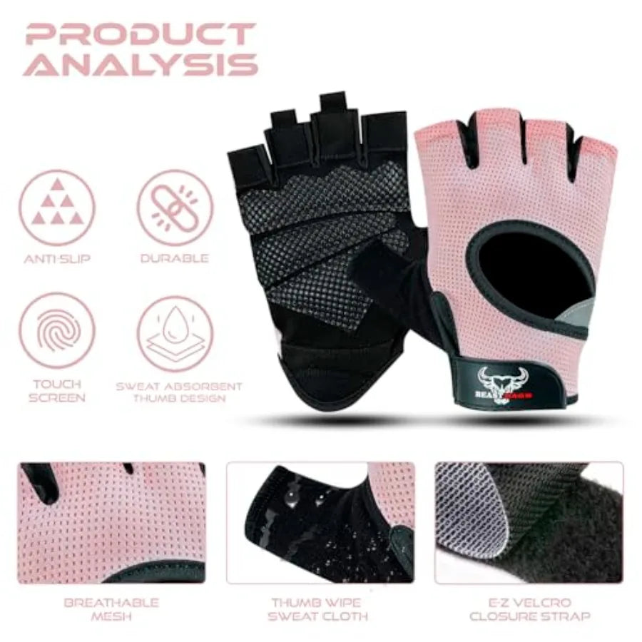 Fingerless Weight Lifting Gloves With Padded Palms And Breathable Design