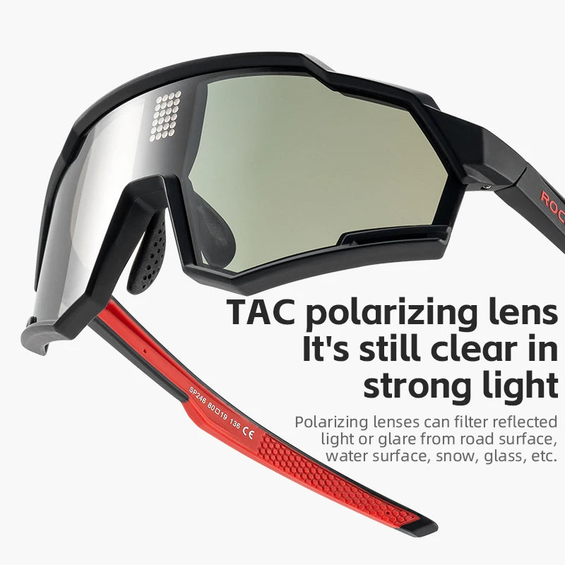 Rockbros Polarized Cycling Sunglasses With Switchable Lenses