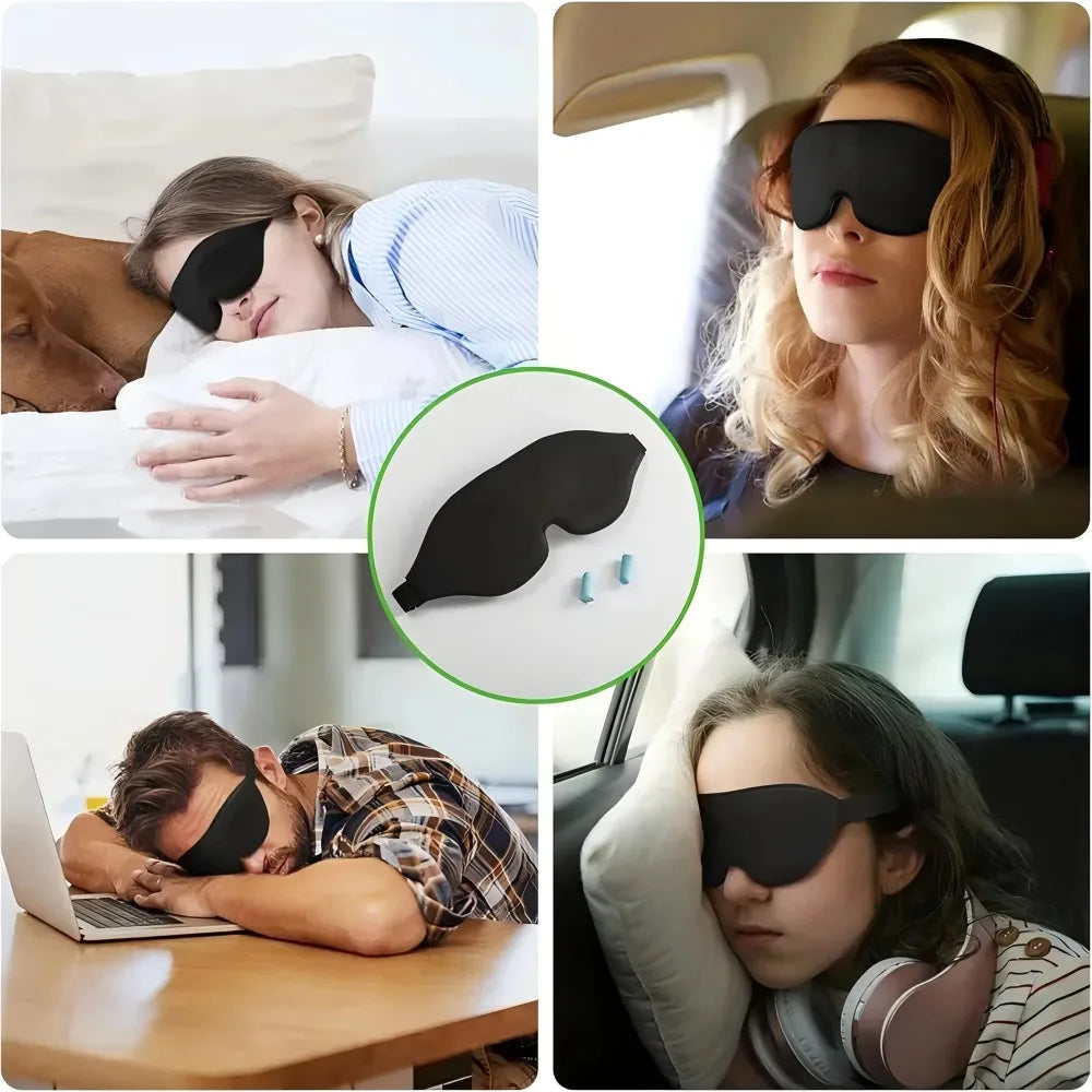 Breathable 3D Memory Foam Sleep Eye Mask With Adjustable Straps