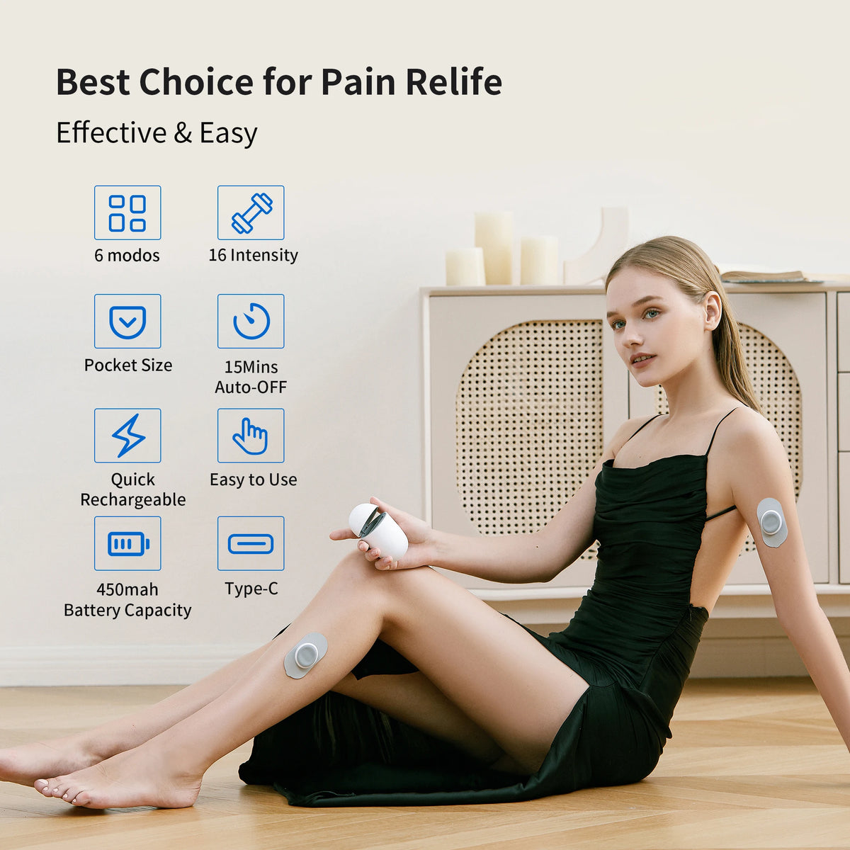 Masgre Wireless Tens And Ems Pain Relief Muscle Stimulator