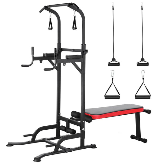 Homfa Multifunctional Power Tower Foldable Pull Up And Dip Station